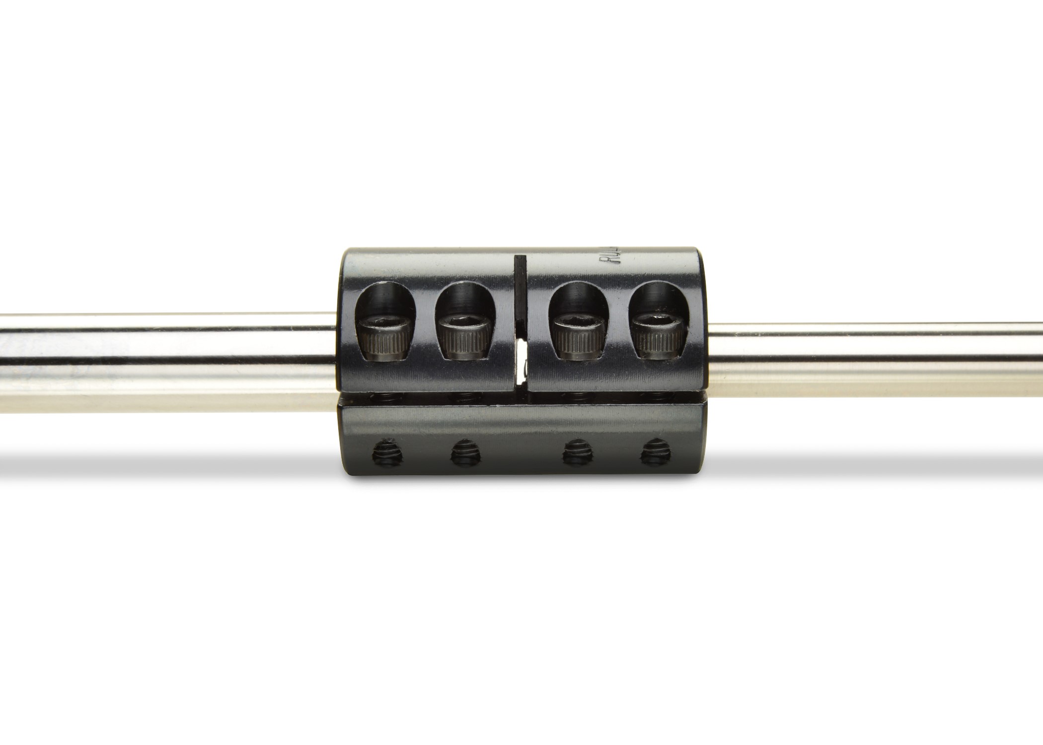 Ruland one-piece inch-to-metric rigid coupling on shaft