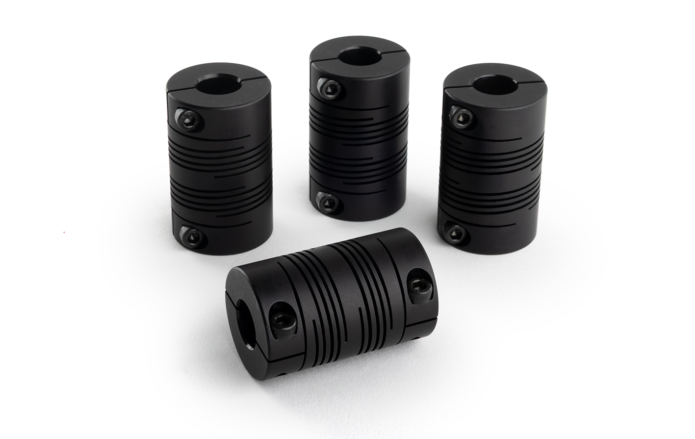 D-series beam couplings feature high misalignment, an anodized finish, and an expanded bore range.